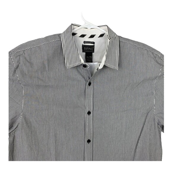 Buffalo David Bitton Shirt Men XL Long Sleeve Striped Regular Fit Cotton - Picture 2 of 12